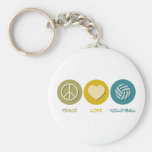Peace Love Volleyball Key Chains