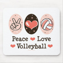 Peace Love Volleyball Mousepad