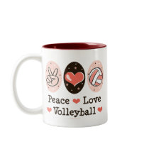 Peace Love Volleyball Mug