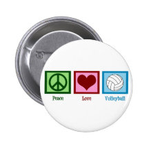 Peace Love Volleyball Pins