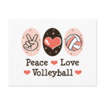 Peace Love Volleyball Postcard