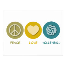 Peace Love Volleyball Postcards