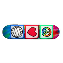 Peace, Love, Volleyball Skate Board Deck
