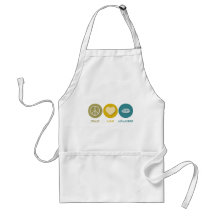 Peace Love Volunteer Aprons