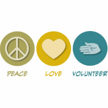Peace Love Volunteer Photo Cutouts