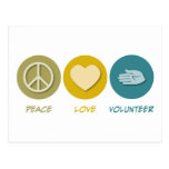 Peace Love Volunteer Postcards