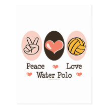 Peace Love Water Polo Postcard