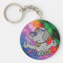 Peace Love Weimaraner Keychain