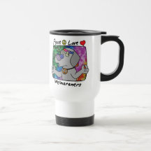 Peace Love Weimaraner Mugs