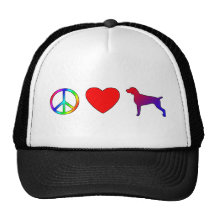 Peace Love Weimaraners Mesh Hat