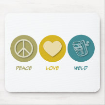 Peace Love Weld Mouse Mat