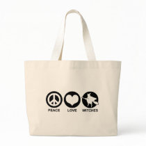 Peace Love Witches Canvas Bags