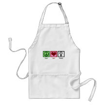 Peace Love Women Apron