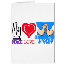 PEACE LOVE WRESTLE (arm wrestle) Card