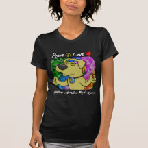 Peace Love Yellow Lab Ladies Twofer Shirt