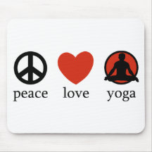 Peace Love Yoga Gift Mousepads