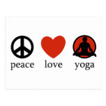 Peace Love Yoga Gift Post Cards