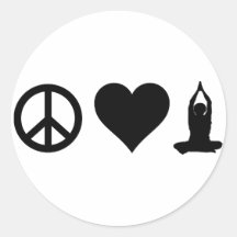 Peace Love Yoga Stickers