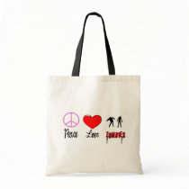 peace love zombies bags