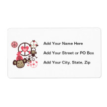 Peace Monkey Shipping Labels