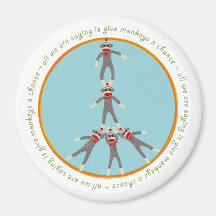 Peace Monkeys Magnet