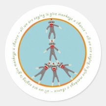 Peace Monkeys Sticker