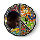 PEACE OBAMA PINBACK BUTTONS