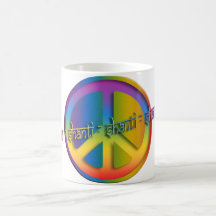 Peace Om Shanti Coffee Mugs