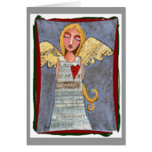 Peace on Earth Angel - Christmas card
