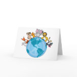 Peace On Earth Animals Greeting Card