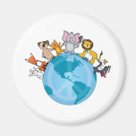 Peace On Earth Animals Refrigerator Magnets