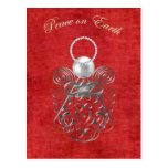 Peace on Earth - Christmas Angel of Peace - Red Post Cards