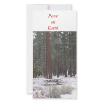 Peace on Earth Christmas Card Personalized Photo Card