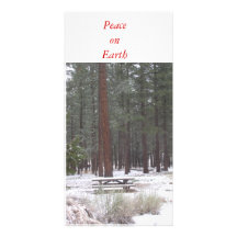 Peace on Earth Christmas Card Personalized Photo Card