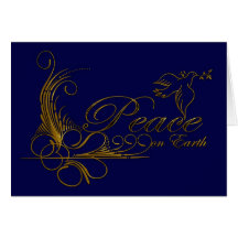 Peace On Earth Christmas Card With Dove