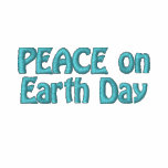 PEACE on Earth Day Embroidered Hooded Sweatshirt