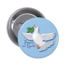Peace on Earth Dove Button
