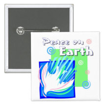 Peace on earth dove design pin