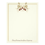 Peace on Earth Gold Floral Tiles Custom Letterhead