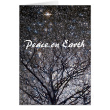Peace on Earth Nature Stars Christmas Card