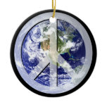 peace on earth christmas tree ornament