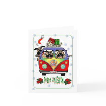 Peace on Earth Pug Christmas Card