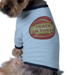 Peace on Earth Red Gold Elegant pet clothing