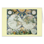 Peace on Earth, Vintage Old World Map Christmas Card