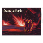 Peace on Earth Vintage Science Fiction Christmas Card