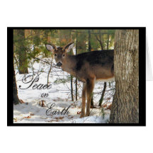 Peace on Earth Winter Deer Greeting Cards