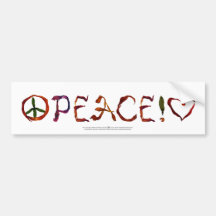 peace! on the move bumper stickers