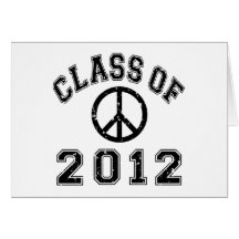 Peace Out Black Greeting Card