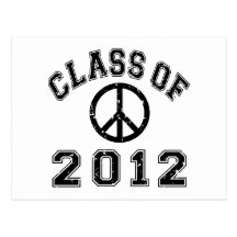 Peace Out Black Post Card