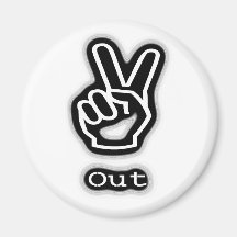 Peace out fridge magnets